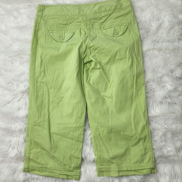 Z UNIVERSE CAPRI PANTS SIZE 9 JUNIOR LIME GREEN WIDE LEG - Picture 2 of 6